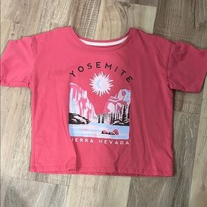 wonder nation Coral Pink Yosemite Graphic Short Sleeve Tee